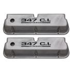 CJ Classics Valve Cover Cast Aluminum Polished With 347 CI Stroker Logo Pair 260 / 289 / 302 / 351W