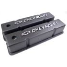 Valve Cover Cast Aluminum Black With Chevrolet Logo Pair Small Block Chevy 1960-1986