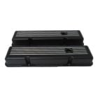 Valve Cover Aluminum Short Black Ball Milled Pair Small Block Chevy 1960-1986