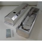 Valve Covers Polished Aluminum Fabricated With Tall Long Bolts Pair For Small Block Engine Chevrolet C10 1960-1986