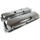 Valve Cover Short Chrome Steel Factory-Style Pair Big Block Chevy 1968-1972