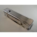 Valve Cover Fabricated Aluminum Finned Polished Tall Pair Small Block Chevy 1960-1986
