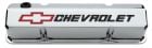 PROFORM Valve Covers Slant-Edge Chrome Aluminum Tall Pair With Red and Black Chevrolet Bowtie Logo 262-400 Small Block Engine