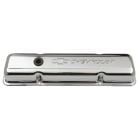 PROFORM Valve Cover Short Chrome-Plated Steel With Embossed Chevrolet Bowtie Logo Chevy Small Block 262 / 283 / 302 / 305 / 307 / 327 / 350 / 400 1955-1986