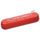 PROFORM Valve Cover Slant-Edge Chevy Orange Aluminum Tall Baffled With Raised Chevrolet Bowtie Logo Pair GM LS