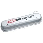PROFORM Valve Cover Slant-Edge Polished Aluminum Tall Baffled With Recessed Chevrolet Bowtie Logo Pair GM LS