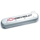 PROFORM Valve Cover Slant-Edge Chrome Aluminum Tall Baffled With Recessed Chevrolet Bowtie Logo Pair GM LS