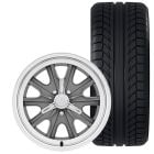 Legendary Wheel Co. HB45 Alloy Wheel Package 17" Charcoal/Machined Mustang 65-73