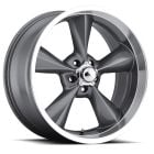B/G Rod Works Old School Wheel 17"x8" Gunmetal With Machined Lip Mustang 1965-1973