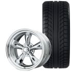 American Racing Torque Thrust II Wheel And Tire Package 17"x7" Chrome Mustang 1965-1973