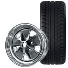 Scott Drake Styled Steel 14"X6" Wheel And Tire Package Mustang 1965-1967