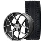 American Racing AR924 Crossfire Wheel/Tire Package 20x9"/20x10.5" Mustang 05-26 Graphite