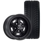 Legendary Wheel Co. Magnum 500 Alloy Wheel And Tire Package 17"x7" Stealth Black Mustang 1965-1973