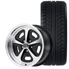 American Racing 17"X7"/17"X8" VN501 Wheel/ Tire Package Mustang 65-73 Gloss Black Machined