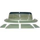 Glass Kit 6-Piece Green Tint With Shaded Windshield With Wraparound Rear Window F-100 1956