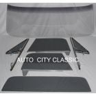 Complete Glass Kit 6-Piece Smoked Tinted/Shaded With Full Vent Assemblies And Small Back Glass Chevrolet C10 1968-1972