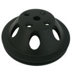 CJ Classic Trucks 1-Groove Water Pump Pulley Aluminum Black For Long Water Pump Small Block Chevrolet 1969-1985