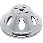 CJ Classic Trucks 1-Groove Water Pump Pulley Aluminum Polished For Long Water Pump Small Block Chevrolet 1969-1985