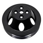 CJ Classic Trucks 2-Groove Water Pump Pulley Aluminum Black For Short Water Pump Big Block Chevrolet 1965-1968