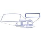 Rear Window Weatherstrip w/o Groove For Chrome F-100 53-56 w/o Wrap Around Window