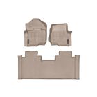 WeatherTech FloorLiners Tan Front/ Rear Set For Front Bench Seat Extended Cab F-150 2015-2018