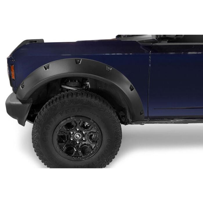 Bushwacker Pocket Style Fender Flares 4-Piece Set - Black, Smooth Finish For 2021-2022 Chevy Colorado