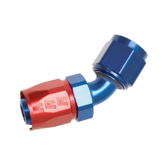 Russell Mustang Twist-Lok Hose End 45 Degree -6 An Blue