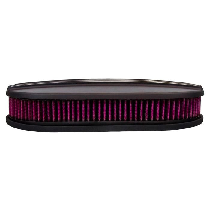 CJ Classics Air Cleaner Dual Finned Black Aluminum Oval 15