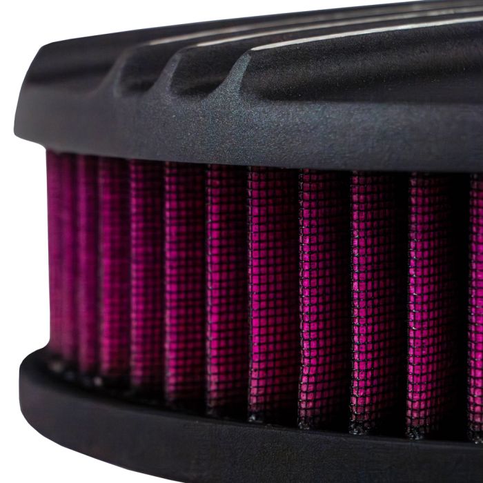 CJ Classics Air Cleaner Dual Finned Black Aluminum Oval 15