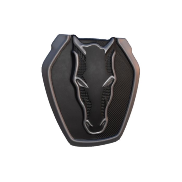 Ford Fender Emblem Dark Horse Black/Gray Mustang 24-26