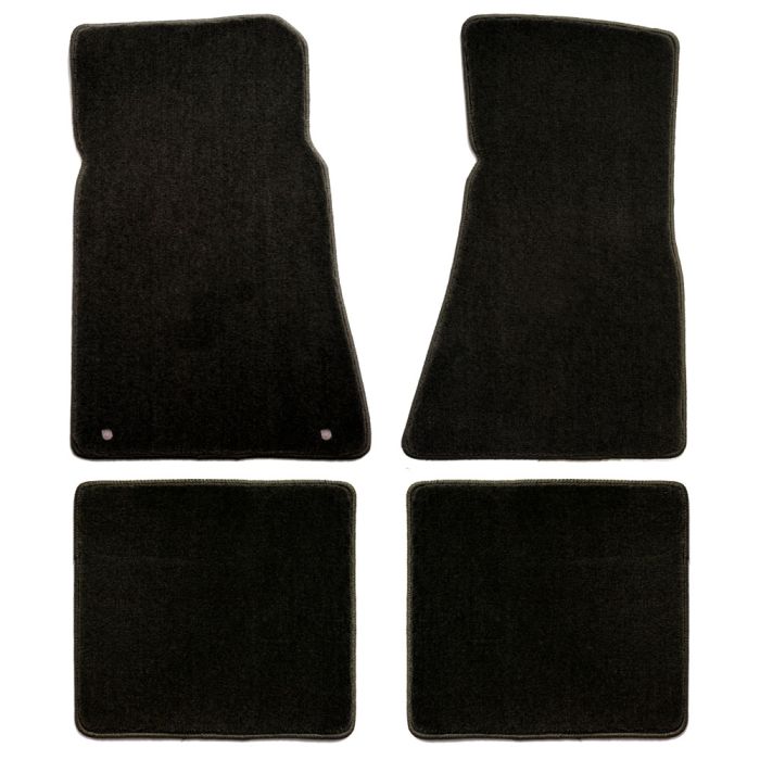 Lloyd Mats 12301 Mustang Floor Mats Carpeted Plain Black 1979-1993