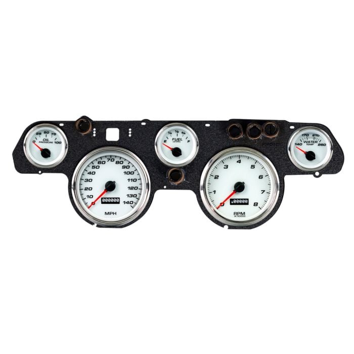 New Vintage USA Gauges White Performance Electronic 19671968