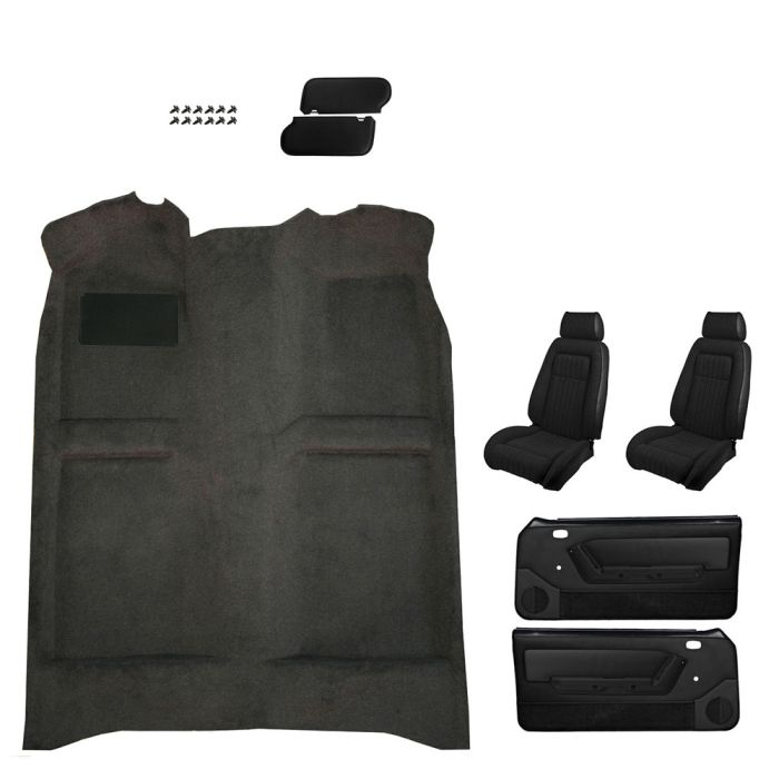 Mustang Interior Kit Black Carpet Power Convertible 19871989