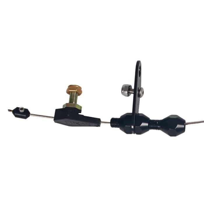 Lokar VS-20C43 Kick Down Cable Vintage Black With White Tracers