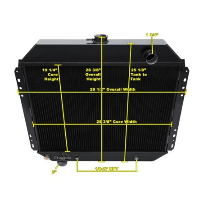 801 Ford Radiator Replacement Replacement Radiator Ford F Series 3-Row All-Aluminum Radiator For 1966 ...