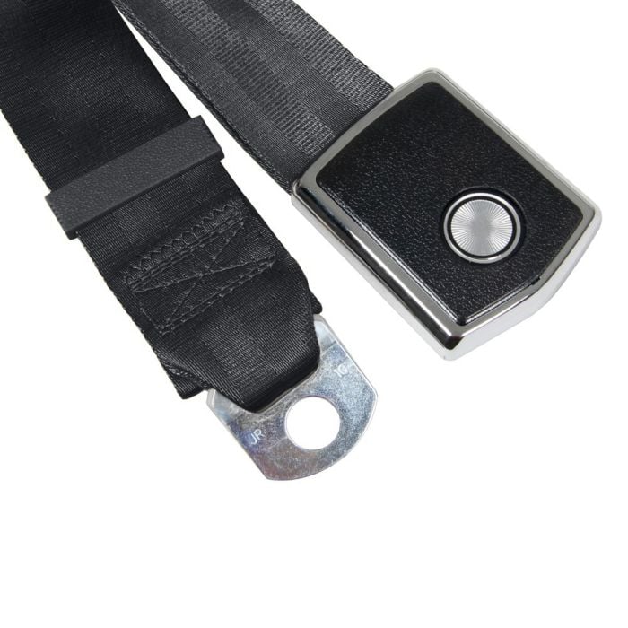 Seat Belt Sunburst Non Retractable 2 Point Lap Black Seatbelts With