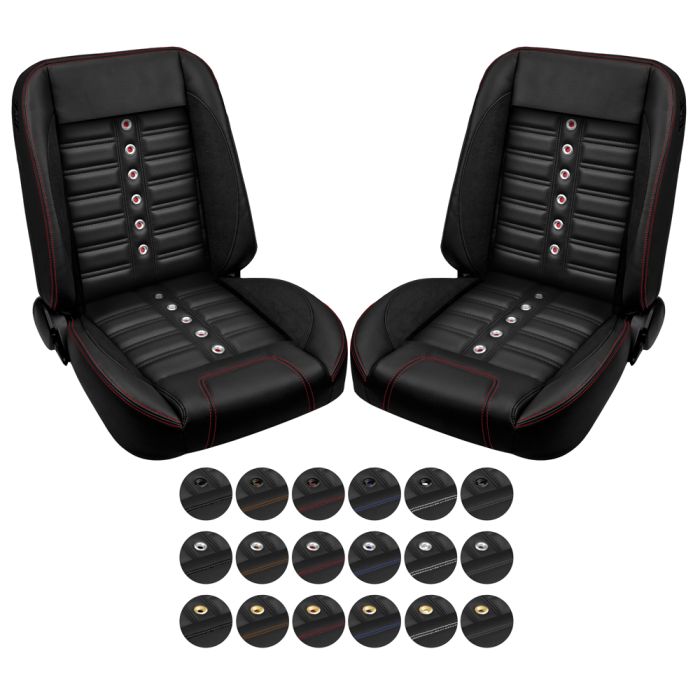 TMI F-100 Bucket Seat Sport XR Pro-Series Low Back Black With