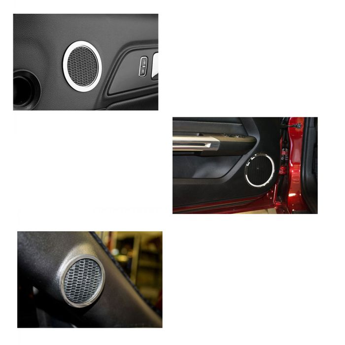 ACC Lower/Midrange/Tweeter Trim Ring Kit Steel Mustang 2015-2023