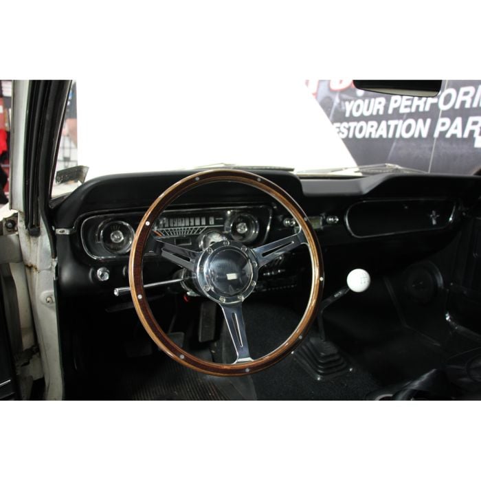 Grant 15" Pony Steering Wheel For 1965-1969 Mustang - Stainless Steel, Horn Kit