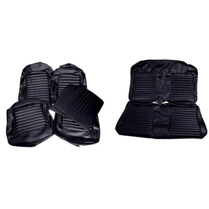 1965-1966 Mustang Two Front Buckets & Rear Seat Upholstery, Pony - John's Mustang