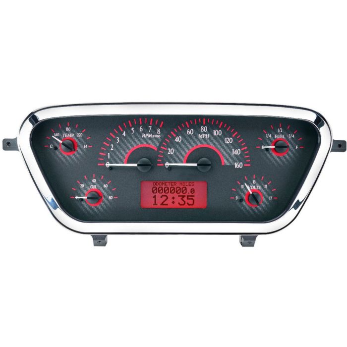 Dakota Digital F-100 Gauge System VHX Carbon Fiber Style Face 1953