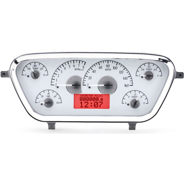 Dakota Digital F-100 Gauge System VHX Silver Alloy Style Face 1953