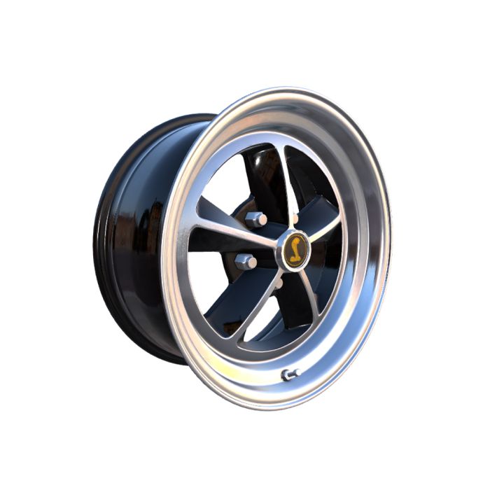 Legendary Mustang GT9 Alloy Wheel 17x8 Black/Machined 65-73