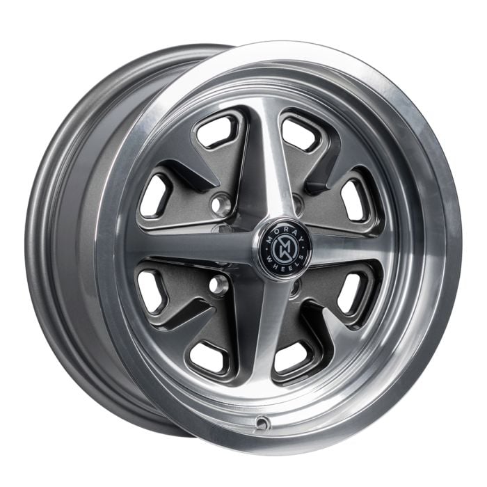 Moray Wheels Magnum GT4 15x6 Gray Wheel Mustang 65-73
