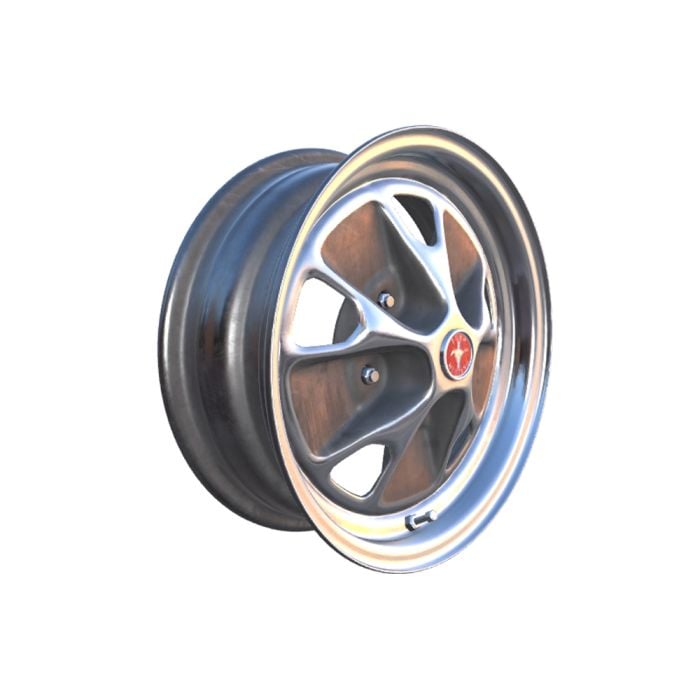 Scott Drake Mustang Styled Steel Wheel 14