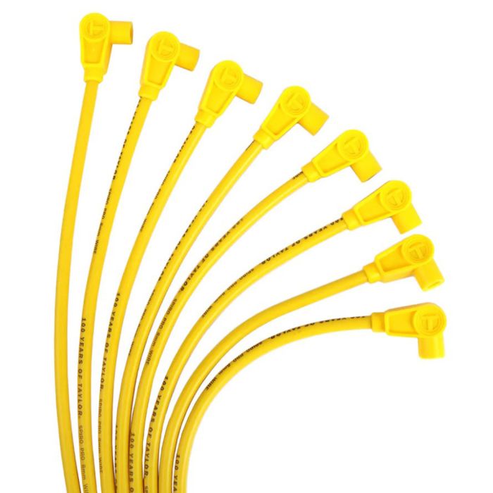 TCP Spiro-Pro Plug Wire 8mm Yellow Universal Set W/ Spark Plug Boot
