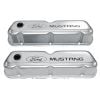 Ford Racing Valve Cover Stamped Steel Chrome With Ford Mustang Logo Pair 289/302/351W