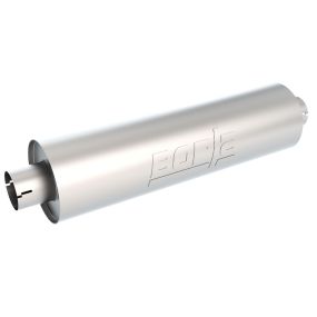 Borla Specialty Heavy-Duty Muffler 29” With 6-3/4” Round X 24” Case Size/ 3” Center Inlet/ Outlet