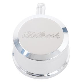 Edelbrock Billet Aluminum Valve Cover Breather Push-In with 90-degree PCV Port Polished