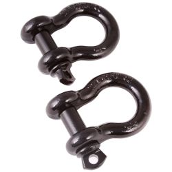 Rugged Ridge D-Ring Shackle 7/8" Black Pair
